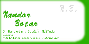 nandor botar business card